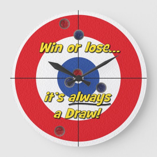 "Win of verlies..." Curler's klok - (rood) (Voorkant)