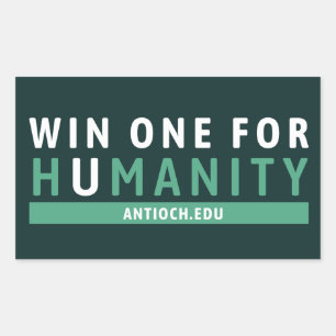 Win One for Humanity Sticker   Universiteit Antioc
