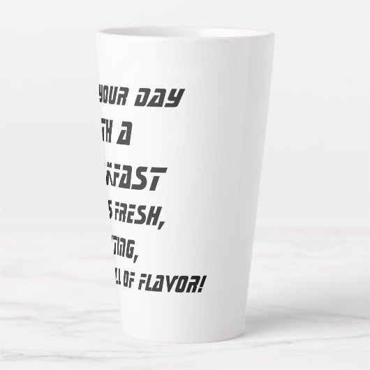 Win Ontbijtlatte Latte Mok (Voorkant)