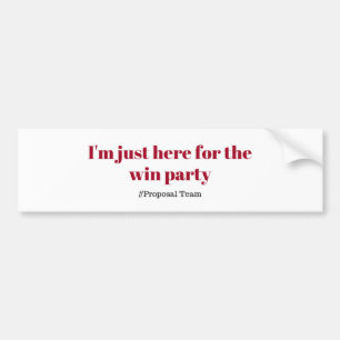 Win Party! Bumpersticker