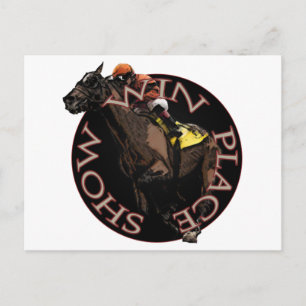 Win, Place, Show - Horse Racing Gear Briefkaart