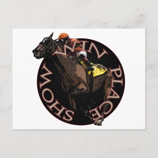 Win, Place, Show - Horse Racing Gear Briefkaart (Voorkant)