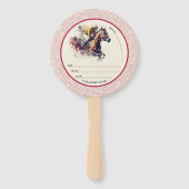 Win Place Show Racehorse Derby Rood Handwaaier (Voorkant)