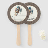 Win Place Show Racehorses Derby Party Brown Handwaaier (Voorkant en achterkant)