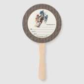 Win Place Show Racehorses Derby Party Brown Handwaaier (Voorkant)
