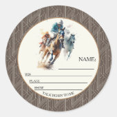 Win Place Show Wagering Ronde Sticker (Voorkant)