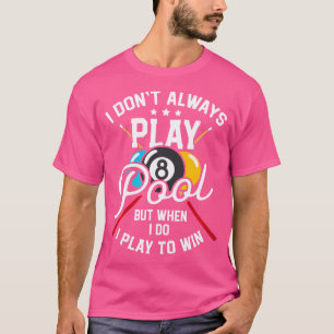 Win Snooker Spelersspel Speel Pool Spelers Biljart T-shirt