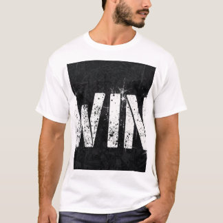 WIN T-shirt met gedesdistresseerde grunge tekst 