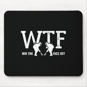 Win The Face Off Lacrosse Speler Moeder Vader Coac Muismat