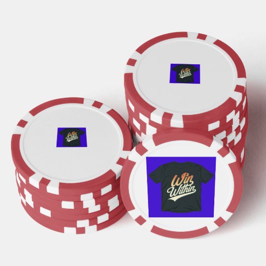 "Win van binnen" Poker Chips (Opstapeling)
