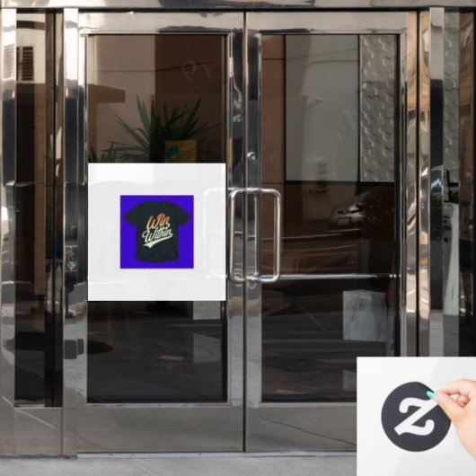 "Win van binnen" Raamsticker (Kantoordeur)