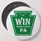 WIN vrijwilligersknop Ronde Button 6,0 Cm (Voorkant /achterkant)