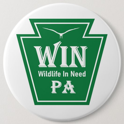 WIN vrijwilligersknop Ronde Button 6,0 Cm (Voorkant)