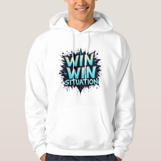Win-Win Mannen Basic Hooded Sweatshirt (Voorkant)