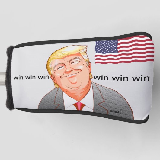 win win win。笑顔が素敵な”ドナルドトランプ” golfheadcover (Voorkant)