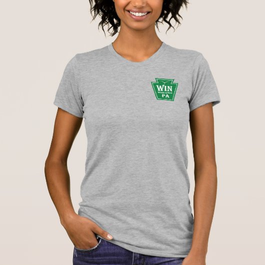 WIN Women’s Logo tee w/ QR code T-shirt (Voorkant)