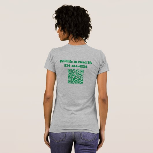 WIN Women’s Logo tee w/ QR code T-shirt (Achterkant volledig)