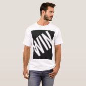 WIN Zware Diagonale Typography T-Shirt | Dappere H (Voorkant volledig)