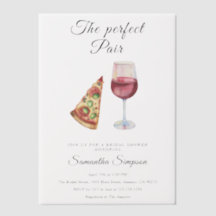 Wina en Pizza Aquarel Bruidsmeisjesfeest