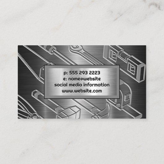 Winch Crane Construction | Bouwvoertuigen Visitekaartje (Achterkant)