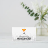 Winch Crane Construction | City Skyline Visitekaartje (Staand voorkant)