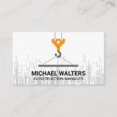 Winch Crane Construction | City Skyline Visitekaartje (Voorkant)