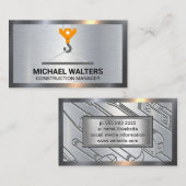 Winch Crane Construction | Metaal Visitekaartje (Voorkant / Achterkant)