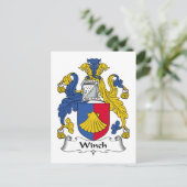 Winch Family Crest Briefkaart (Staand voorkant)