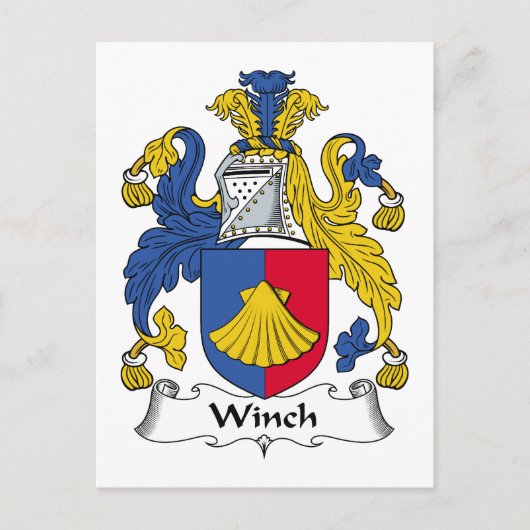 Winch Family Crest Briefkaart (Voorkant)