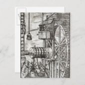 Winch voor water uit een mijn briefkaart (Voorkant / Achterkant)