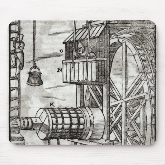 Winch voor water uit een mijn muismat (Voorkant)