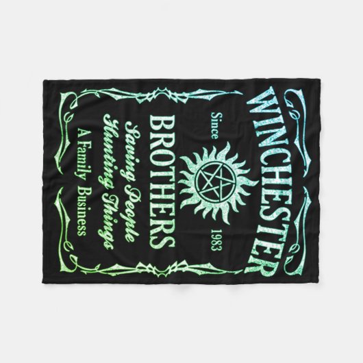 Winchester Brothers sinds 1983 ( Leafgreen ) Fleece Deken (Voorkant (Horizontaal))