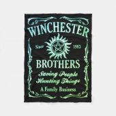 Winchester Brothers sinds 1983 ( Leafgreen ) Fleece Deken (Voorkant)