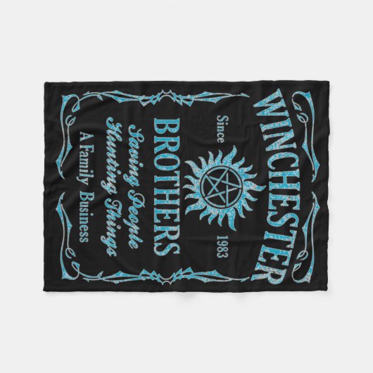 Winchester Brothers sinds 1983 ( lichtblauw ) Fleece Deken (Voorkant (Horizontaal))