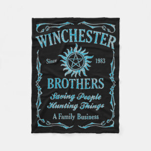 Winchester Brothers sinds 1983 ( lichtblauw ) Fleece Deken