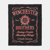 Winchester Brothers sinds 1983 (rood) Fleece Deken (Voorkant)