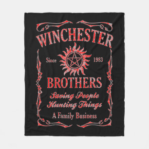 Winchester Brothers sinds 1983 (rood) Fleece Deken