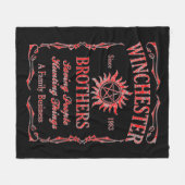 Winchester Brothers sinds 1983 (rood) Fleece Deken (Voorkant (Horizontaal))