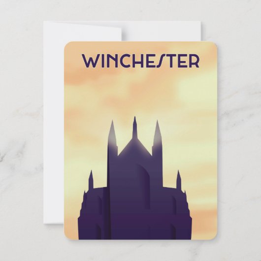 Winchester Cathedral-reisposter poster afdrukken (Achterkant)