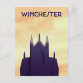 Winchester Cathedral-reisposter poster afdrukken Briefkaart (Voorkant)