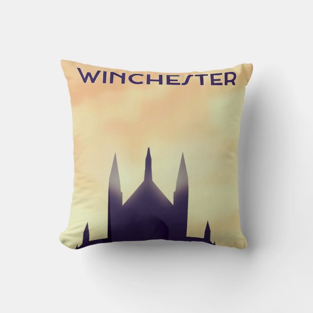 Winchester Cathedral-reisposter poster afdrukken Kussen (Voorkant)