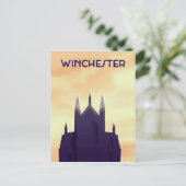Winchester Cathedral reisposter poster print Briefkaart (Staand voorkant)