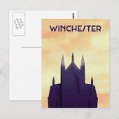 Winchester Cathedral reisposter poster print Briefkaart (Voorkant / Achterkant)