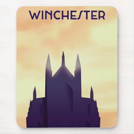 Winchester Cathedral reisposter posterprint Muismat (Voorkant)