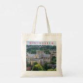 Winchester Cathedral uitzicht canvas tas (Achterkant)