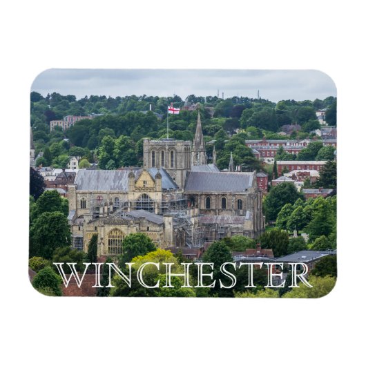 Winchester Cathedral uitzicht fridge magnet Magneet (Horizontaal)
