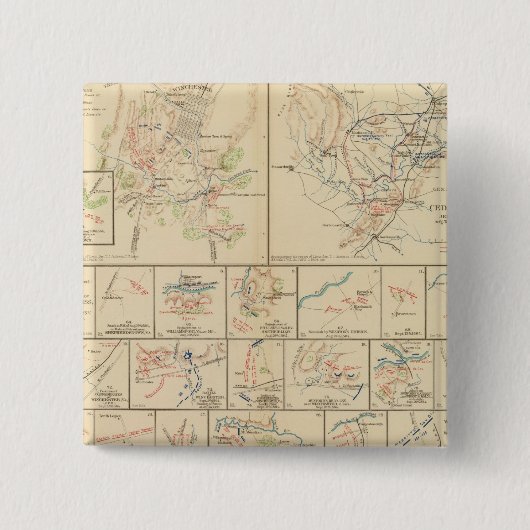 Winchester, Cedar run, Port Republic, Va Vierkante Button 5,1 Cm (Voorkant)