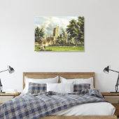 Winchester College van de Meadow uit 'History' Canvas Afdruk (Insitu (Slaapkamer))