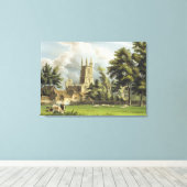 Winchester College van de Meadow uit 'History' Canvas Afdruk (Insitu (Houten vloer))