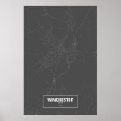 Winchester, Engeland (zwart wit) Poster (Voorkant)